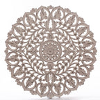 Pannello rotondo in mdf intagliato, 90x90 cm