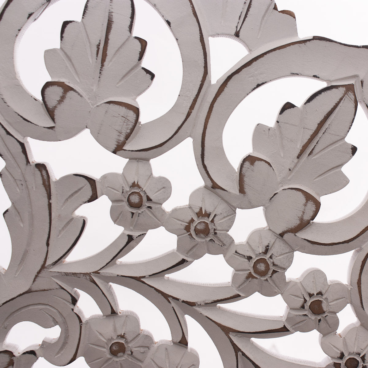Pannello rotondo in mdf intagliato, 90x90 cm