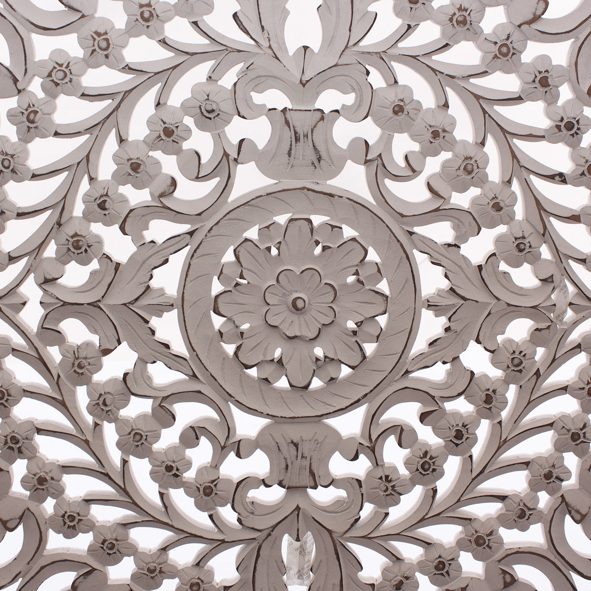 Pannello rotondo in mdf intagliato, 90x90 cm