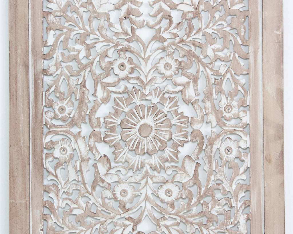 Pannello decorativo in MDF bianco, 180H50 cm