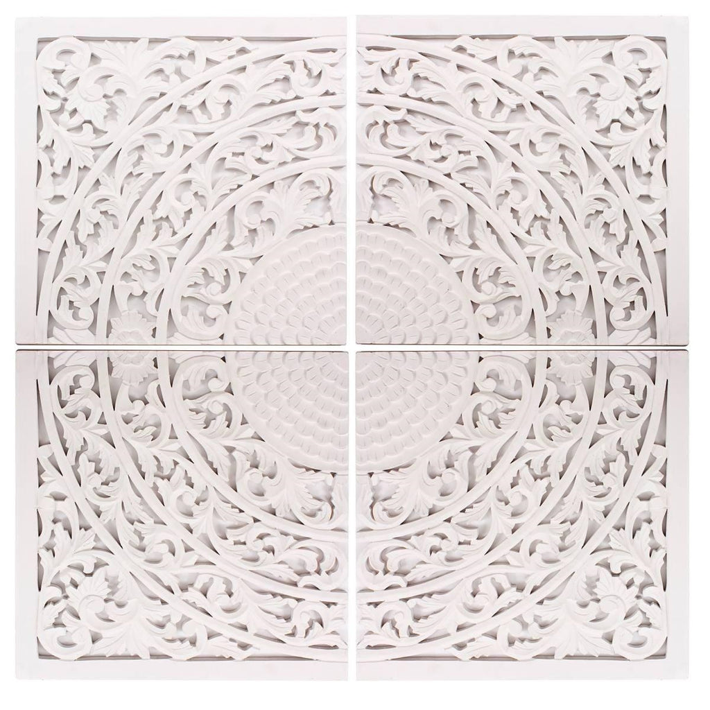 Pannello decorativo in mdf bianco, 120x3H120 cm