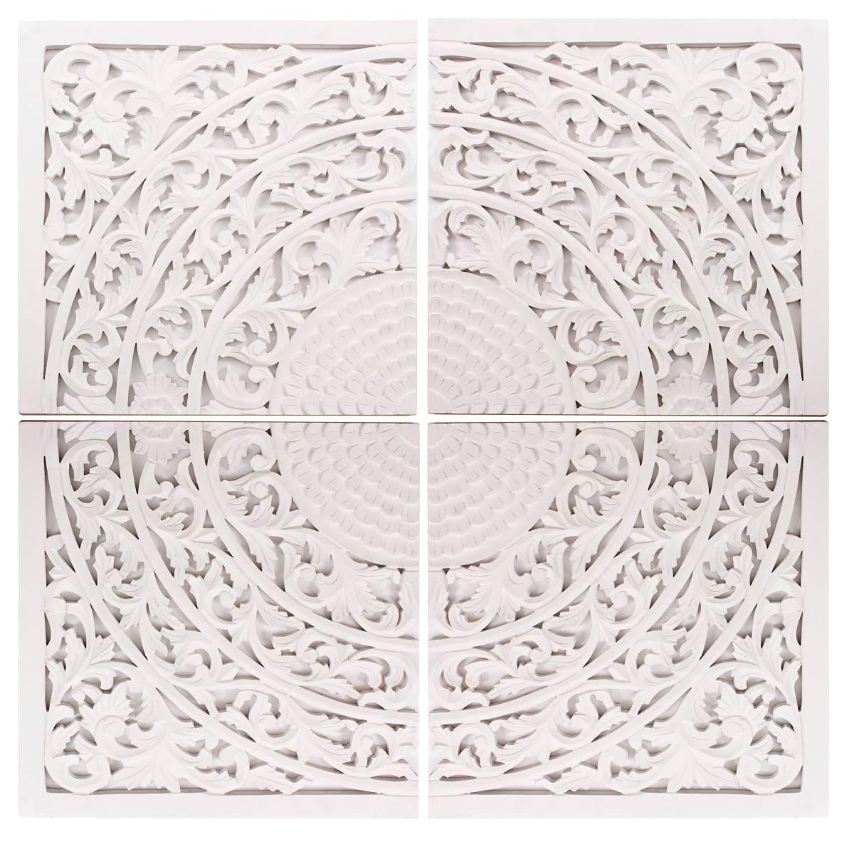 Pannello decorativo in mdf bianco, 120x3H120 cm