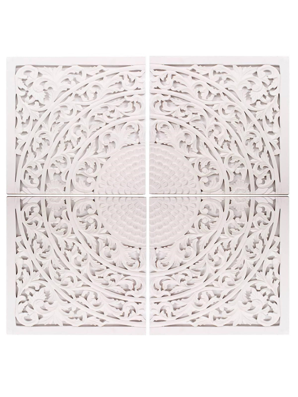 Pannello decorativo in mdf bianco, 120x3H120 cm