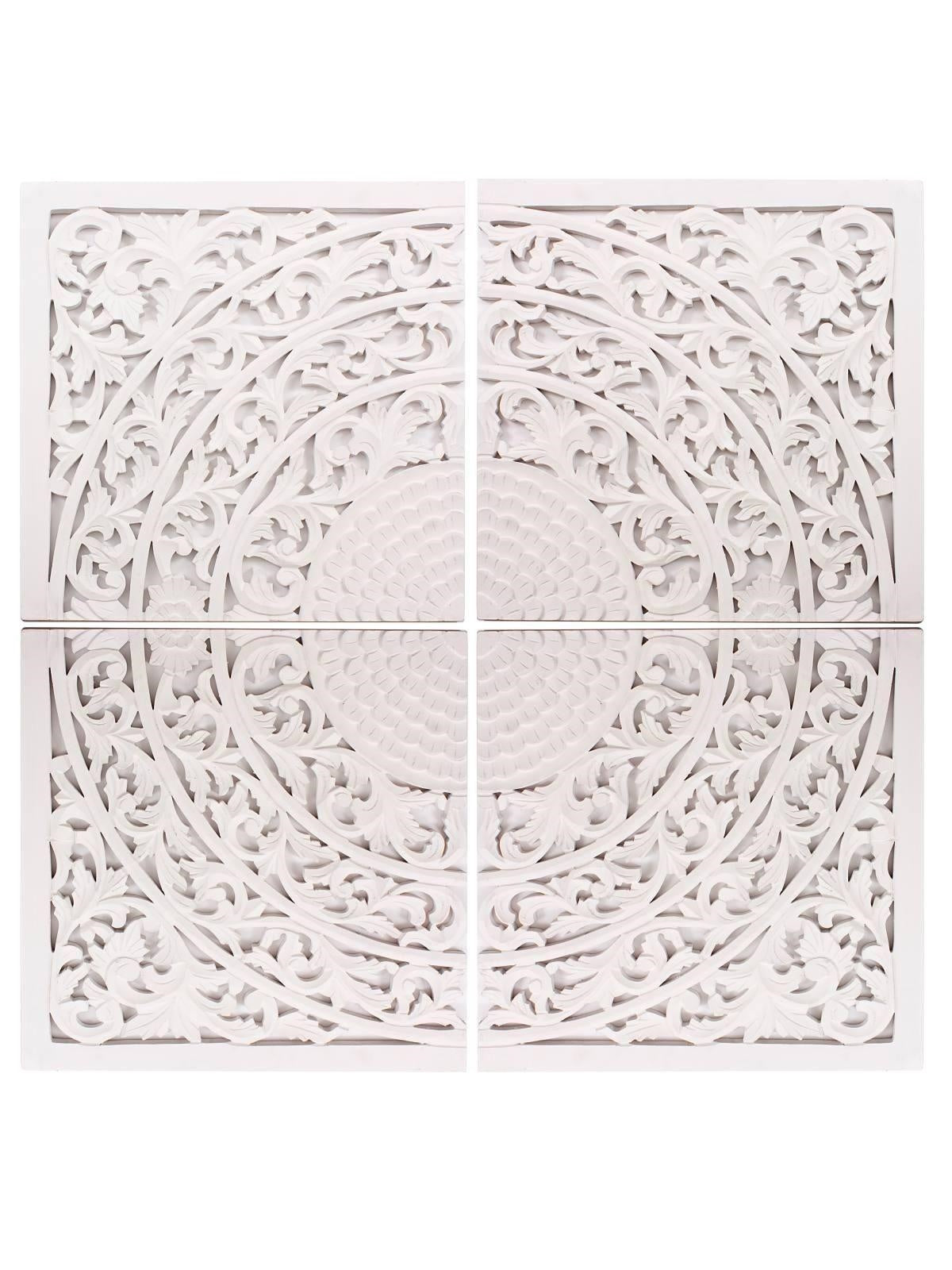 Pannello decorativo in mdf bianco, 120x3H120 cm