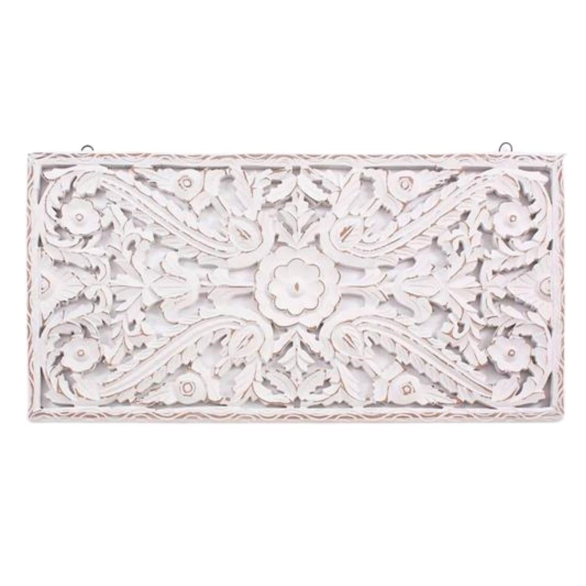 Pannello decorativo in mdf bianco, 80x2H40 cm