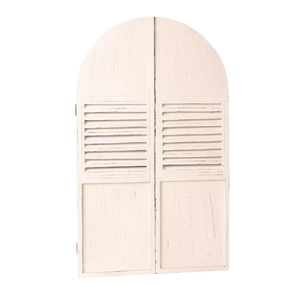 Specchio con finestra ad arco in abete, 60H99 cm