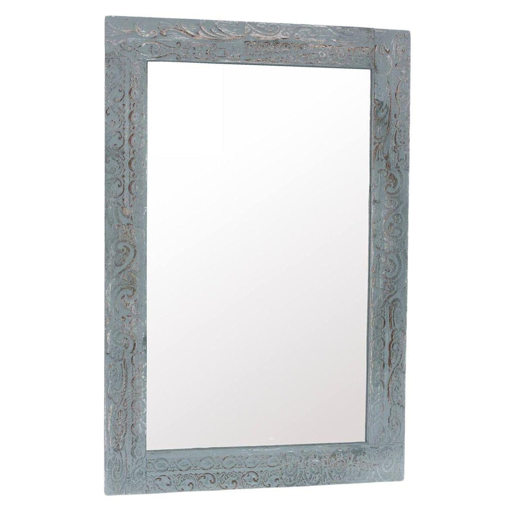 Specchio in abete azzurro, 65x2x97 cm