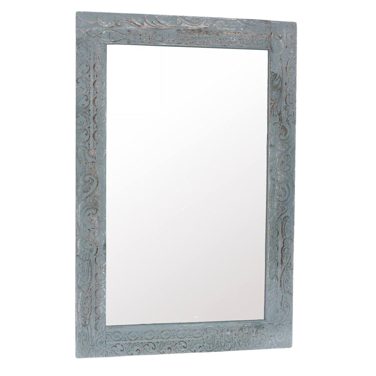 Specchio in abete azzurro, 65x2x97 cm
