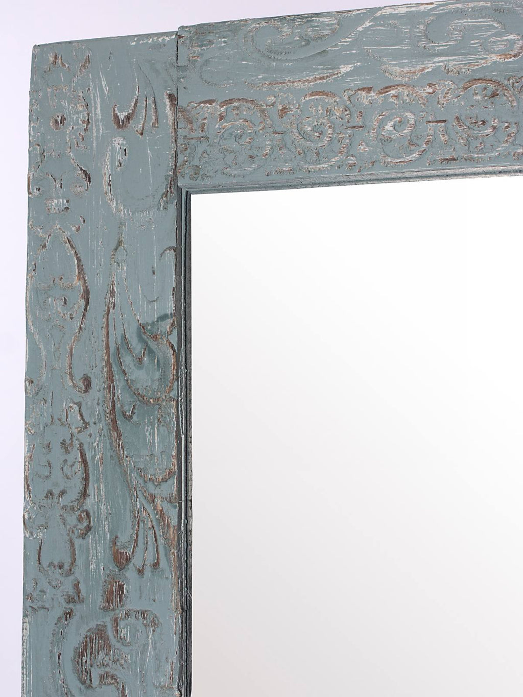 Specchio in abete azzurro, 65x2x97 cm