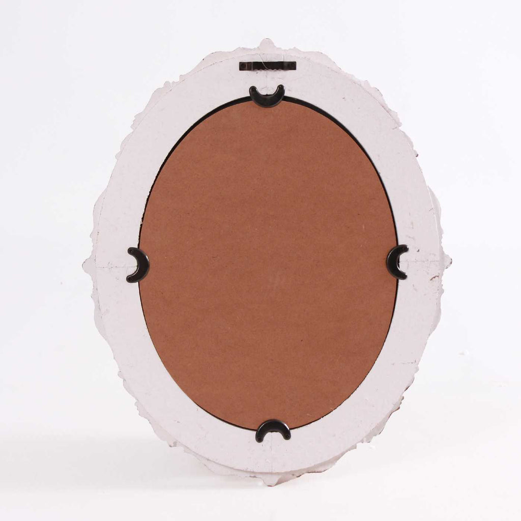 Specchio ovale da parete in abete, 32H42 cm