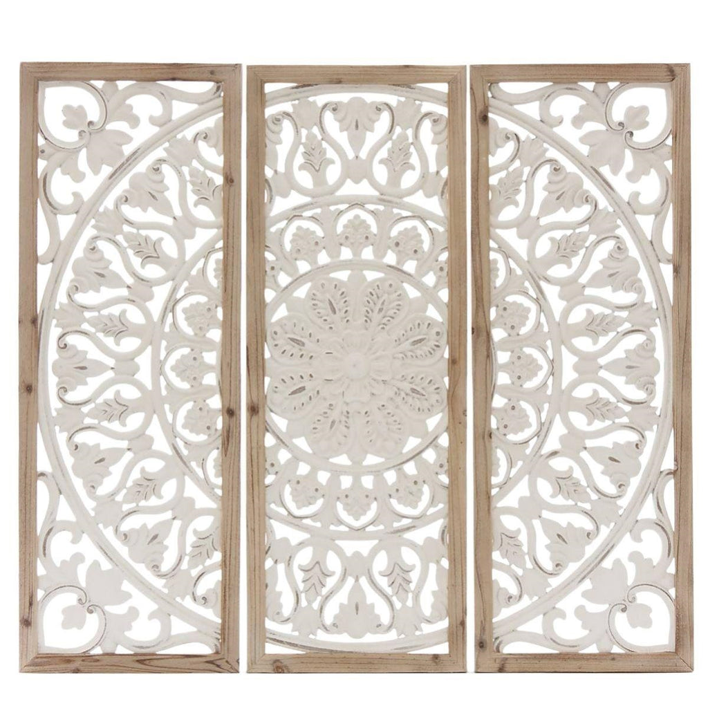 Pannello decorativo in abete in set di 3, 103X4H95 cm