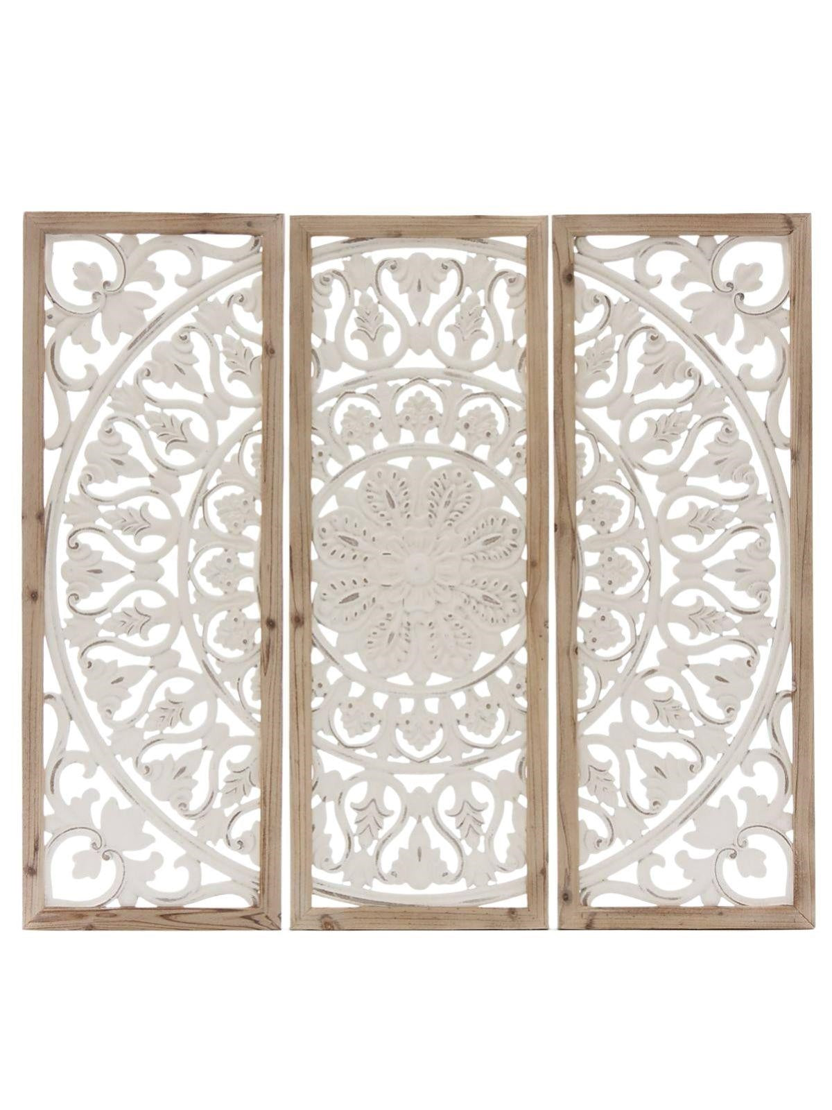 Pannello decorativo in abete in set di 3, 103X4H95 cm