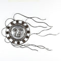 Decorazione sole a vento argento, 88x50 cm, confezione da 6