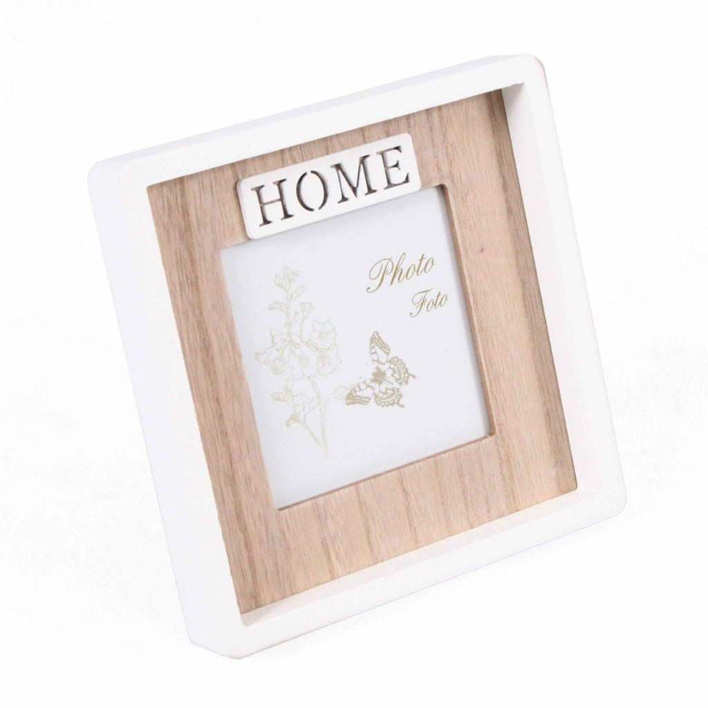 Portafoto "Home" in mdf bicolor, 17H17 cm