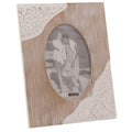 Portafoto ovale in legno di eucalipto, 17x22 cm (kit da 5)
