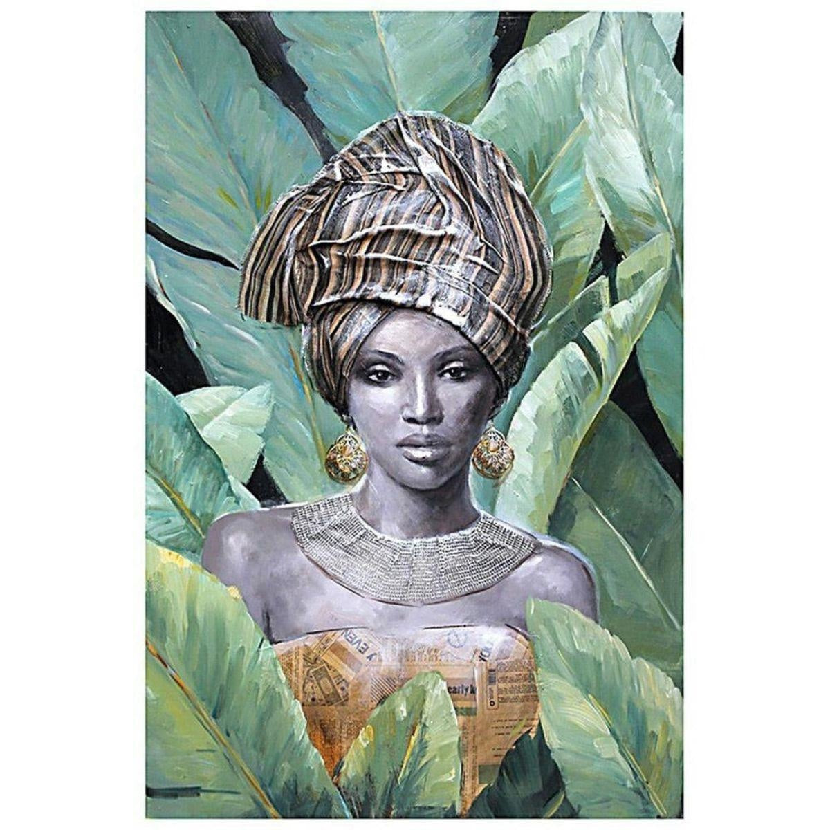 Quadro dipinto ritratto di donna, 80x120 cm