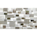 Quadro dipinto astratto beige, 140x80 cm