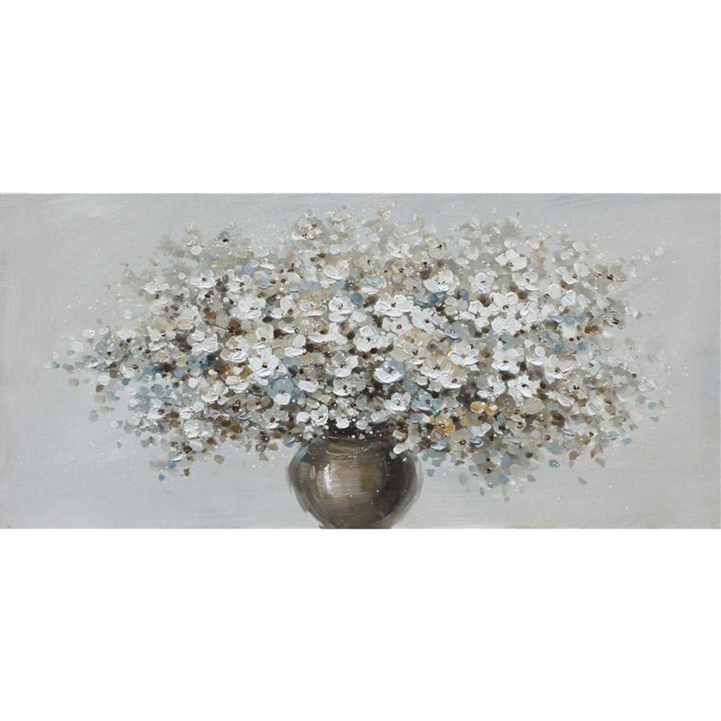Quadro dipinto a mano a tema floreale, 150x70 cm
