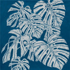 Quadro dipinto con foglie tropicali, 80X80 cm