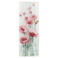 Quadro dipinto con fiori rosa, 40H120 cm