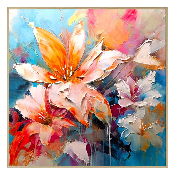Quadro dipinto con cornice naturale - Danza dei Fiori