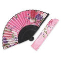 Ventaglio rosa con fiori (kit da 10)