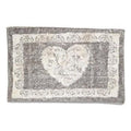 Tappetino in tessuto grigio e avorio (kit da 5)