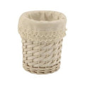 Portagrissini in vimini bianco con fodera bianca (kit da 5)