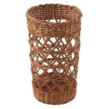 Cestino portagrissini traforato color mogano, Ø10H17 cm (kit da 10)