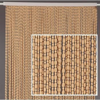Tenda a palle in cotone beige, 120x240 cm