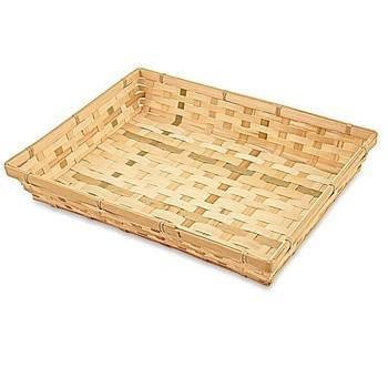 Portapane e vassoio in bambu' naturale (kit da 10)