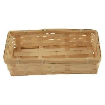 Portapane vassoio rettangolare in bambù, misura media (kit da 10)