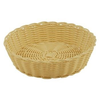 Cesto portapane tondo in pvc color naturale (kit da 10)