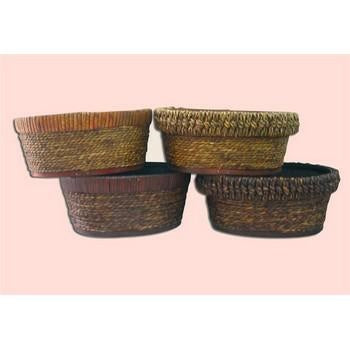 Vaschetta piccola in corda e legno (kit da 10)