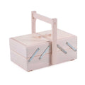 Portacucito in faggio naturale, 25x15x13/22 cm