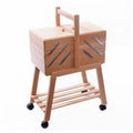 Portalavoro in faggio naturale, 34x20x18/28 cm
