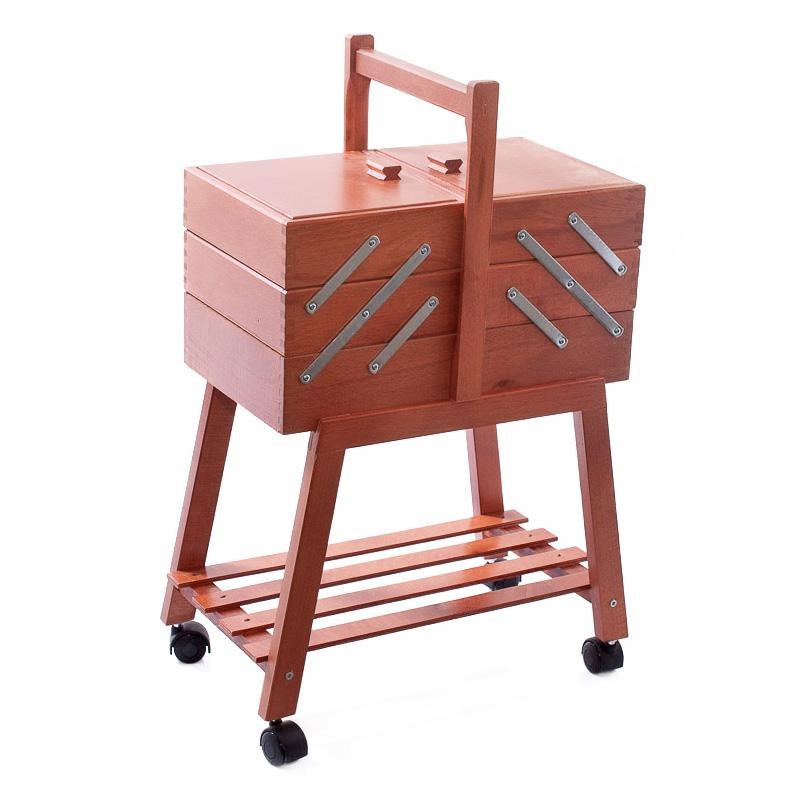 Portalavoro in legno di faggio, 34x20x57 cm