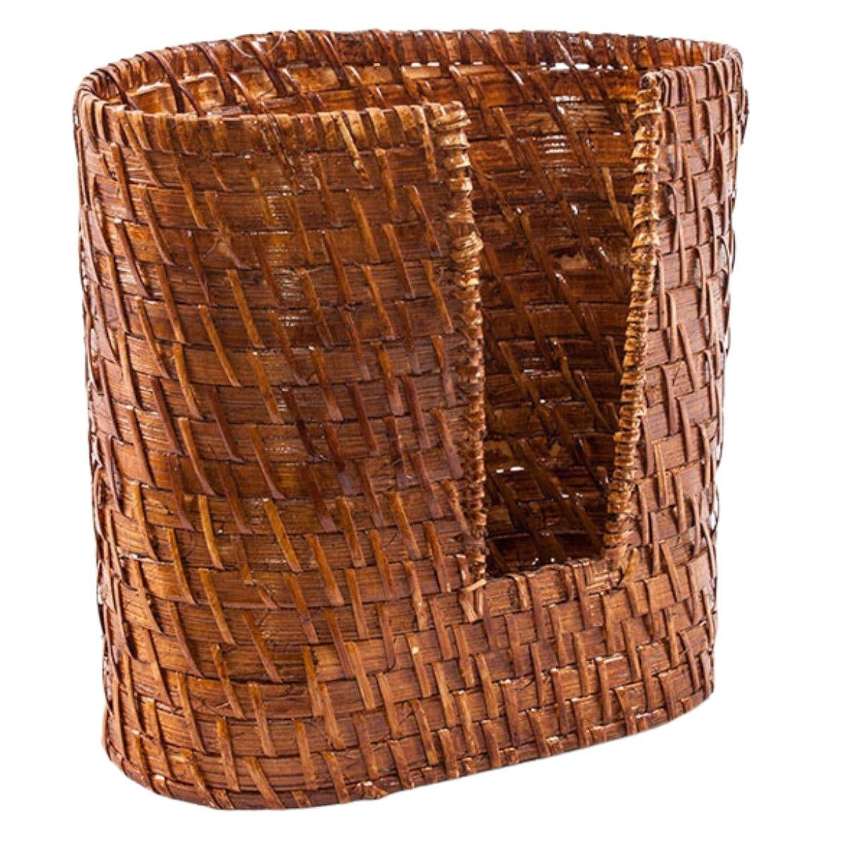 Portabicchieri in rattan, 20 cm