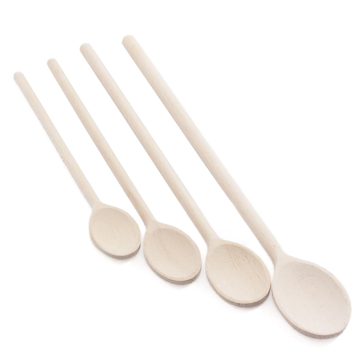 Cucchiai in legno di faggio, set di 4, H40/25 cm (kit da 10)