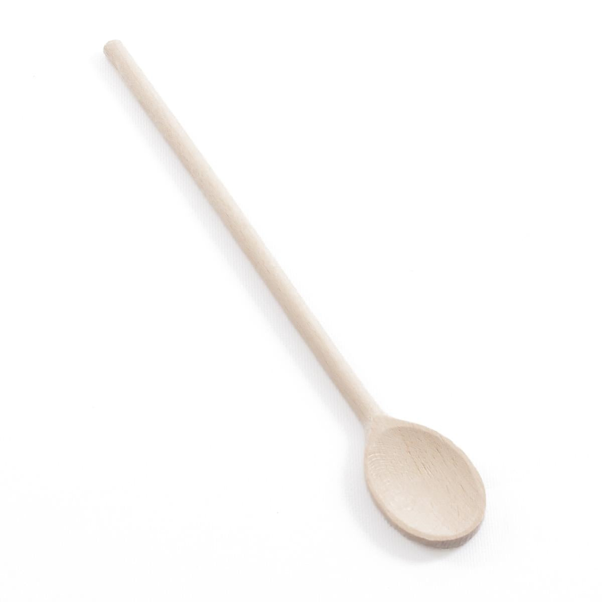 Cucchiaio ovale in legno di faggio, H35 cm (kit da 10)
