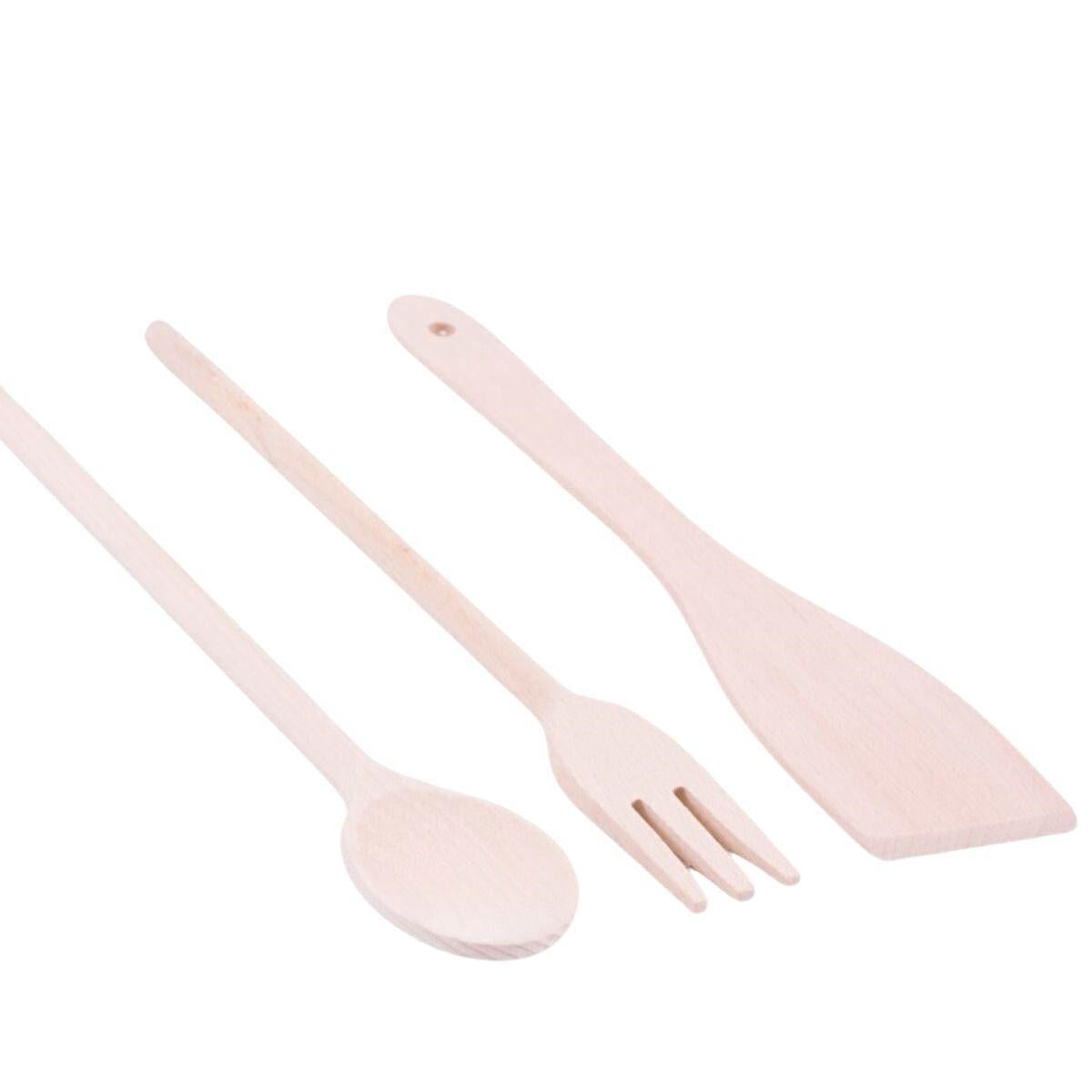 Posate in legno, set da 3, H30 cm (kit da 10)