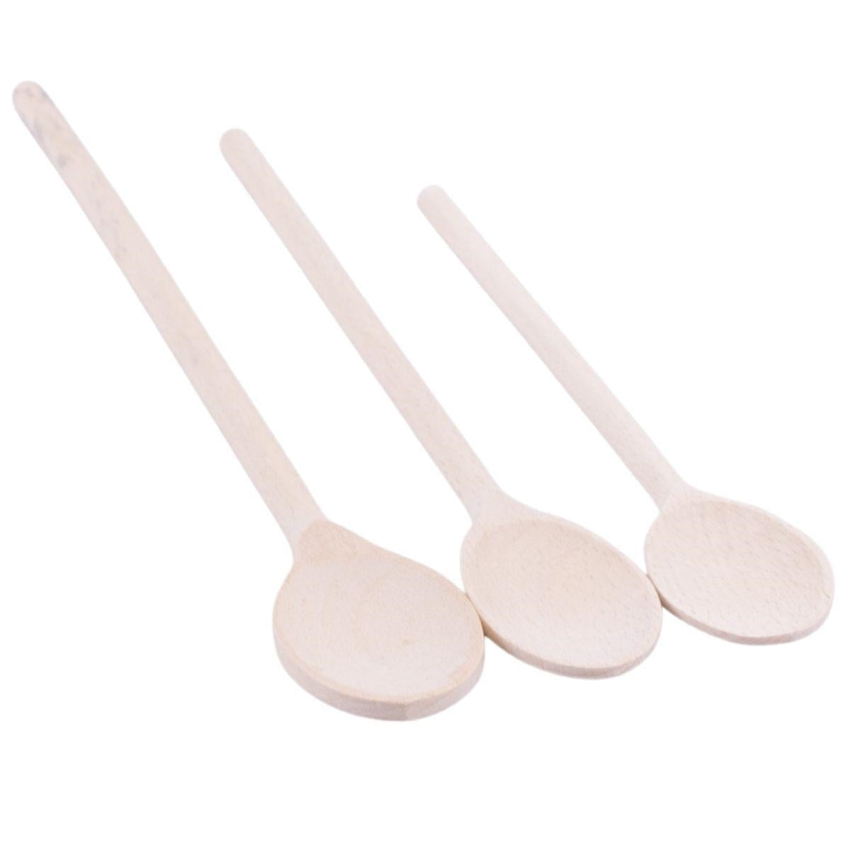 Cucchiai in legno di faggio, set di 3, H35/25 cm (kit da 10)