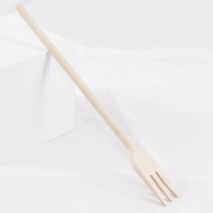 Forchetta in legno di faggio, 25 cm (kit da 10)