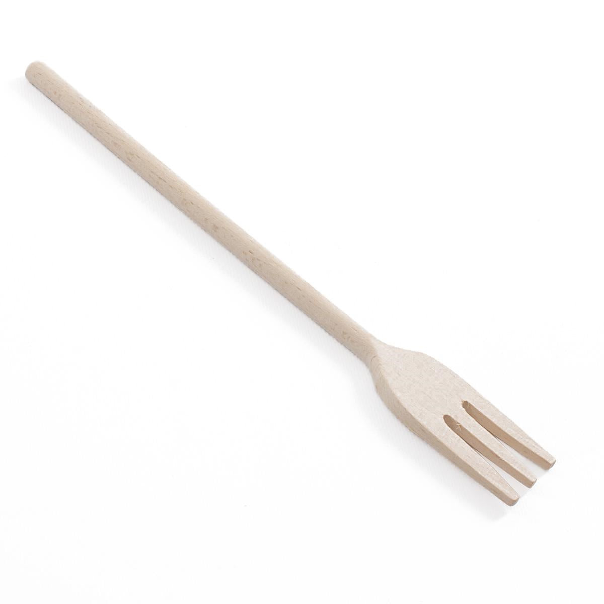 Forchetta da cucina in legno di faggio, H30 cm (kit da 10)