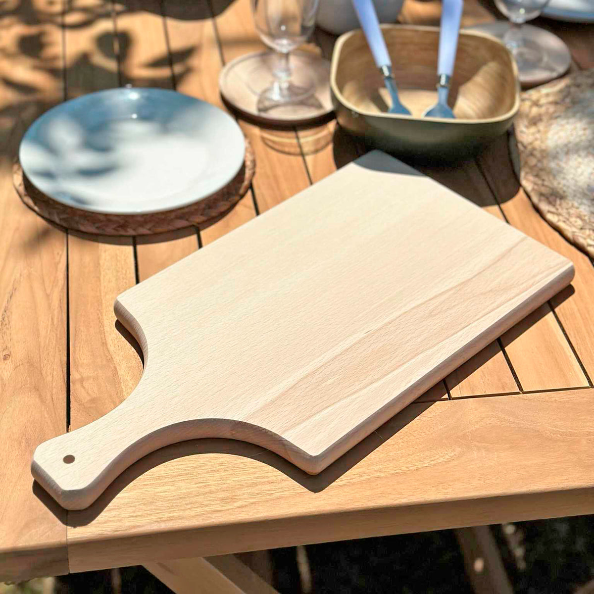 Tagliere in legno di faggio, 30x14x1 cm (kit da 10)