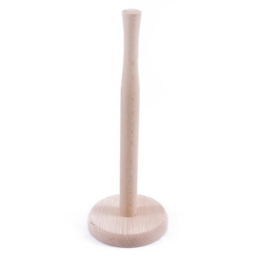 Porta rotolo in legno di faggio, H31 cm (kit da 5)