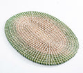 Tovaglietta da colazione in seagrass verde sfumato, 35x45 cm (kit da 3)