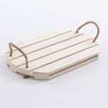 Sottopentola in legno con manici in corda, 30x20x3 cm (kit da 10)