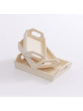 Vassoio in legno in set di 3, 19X13H4 cm (kit da 5)