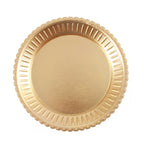 Vassoio decorativo in mdf dorato, Ø38,5H4 cm